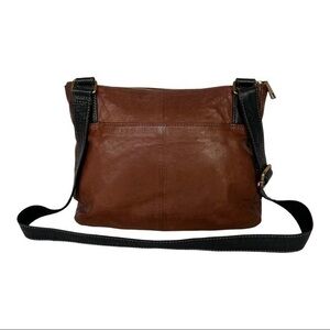 Women's Super Cool Medium Brown Leather "FOSSIL" Tote Shoulder Bag Purse